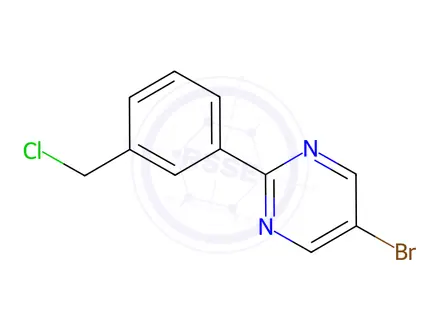 Chemical structure of 5-Bromo-2-(3-chloromethyl-phenyl)pyrimidine