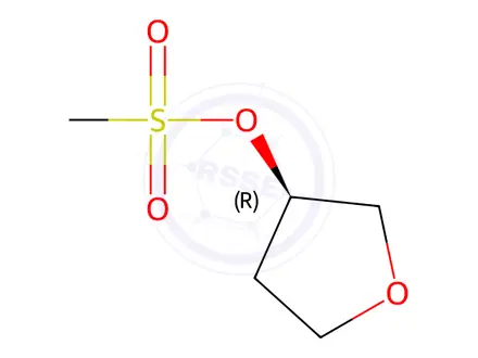 Chemical structure of 3-Furanol, tetrahydro-, 3-methanesulfonate, (3R)-