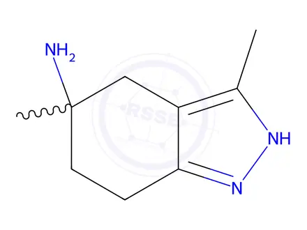 Chemical structure of 3,5-dimethyl-4,5,6,7-tetrahydro-2H-indazol-5-amine dihydrochloride