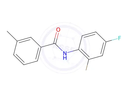 Chemical structure of N-(2-Bromo-4-fluorophenyl)-3-methylbenzamide