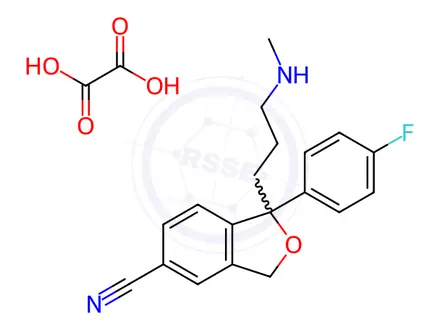 Chemical structure of N-Desmethyl Citalopram Oxalate