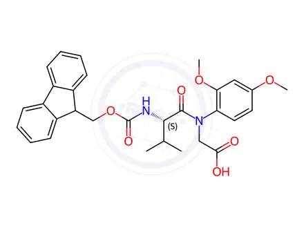 Chemical structure of Fmoc-Val-Gly(DMB)-OH