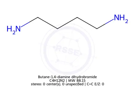 Chemical structure of Butane-1,4-diamine dihydrobromide