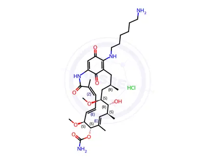 Chemical structure of Aminohexylgeldanamycin hydrochloride