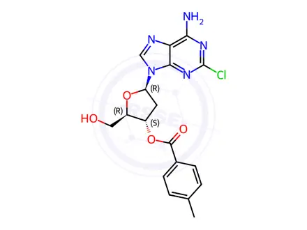 Chemical structure of Cladribine Mono Benzoate Impurity
