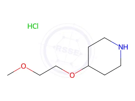 Chemical structure of 4-(2-Methoxyethoxy)piperidine hydrochloride