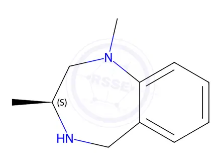 Chemical structure of (3S)-1,3-dimethyl-2,3,4,5-tetrahydro-1H-1,4-benzodiazepine