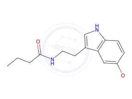 Chemical structure of N-butanoyl-5-methoxytryptamine