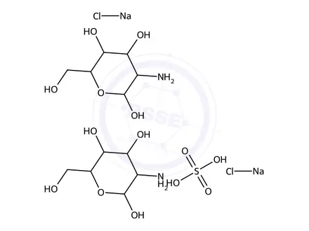 Chemical structure of Glucosamine Sulfate Sodium Chloride