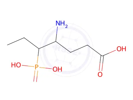 Chemical structure of 4-amino-5-phosphonoheptanoic acid