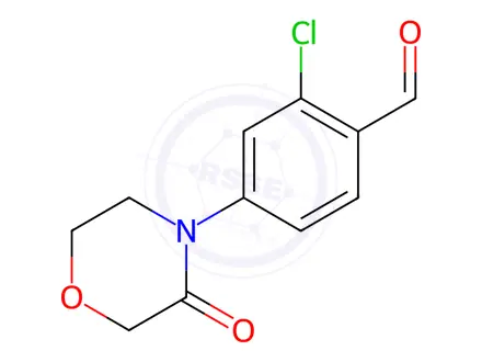 Chemical structure of 2-Chloro-4-(3-oxomorpholino)benzaldehyde