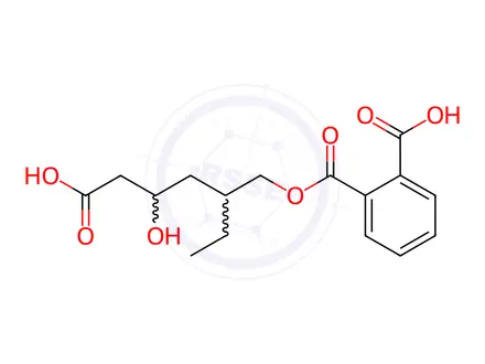 Chemical structure of Mono(5-carboxy-2-ethyl-4-hydroxypentyl) Phthalate