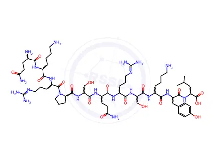 Chemical structure of Myelin Basic Protein (4-14)