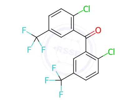 Chemical structure of 5,5'-Bis(trifluoromethyl)-2,2'-dichlorobenzophenone