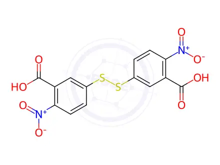 Chemical structure of 5,5-Dithio bis-(2-nitrobenzoic acid)