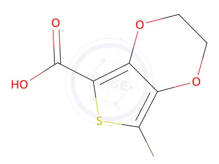 Chemical structure of 7-Bromo-2,3-dihydrothieno[3,4-b][1,4]dioxine-5-carboxylic Acid