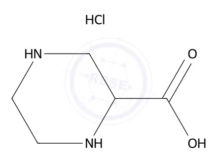 Chemical structure of Piperazine-2-carboxylic acid hydrochloride