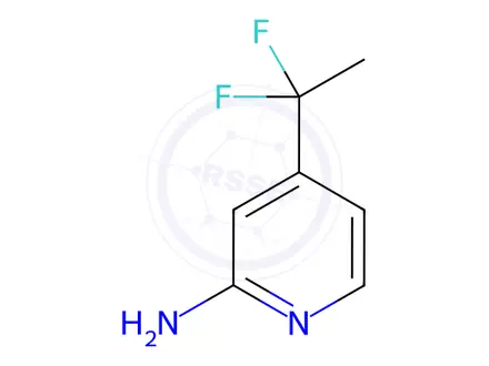 Chemical structure of 4-(1,1-Difluoroethyl)pyridin-2-amine