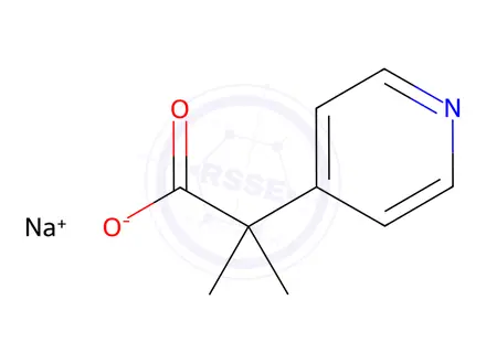 Chemical structure of Sodium 2-methyl-2-(pyridin-4-yl)propanoate