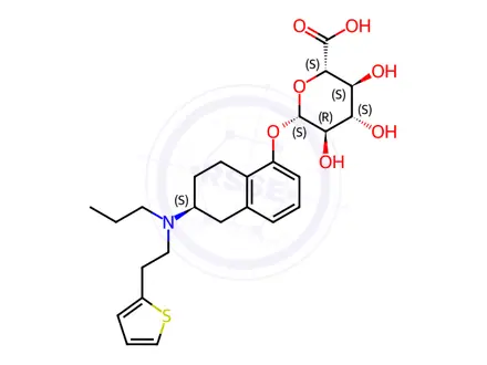 Chemical structure of Rotigotine Impurity 7(Rotigotine β-D-Glucuronide)