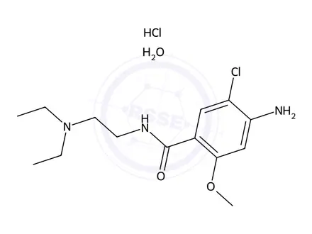 Chemical structure of Metoclopramide Hydrochloride Monohydrate Working Standard (Secondary Reference Standard)