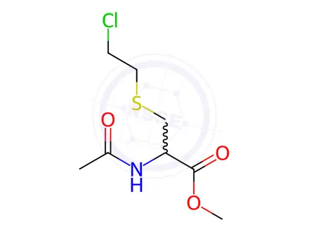 Chemical structure of N-Acetyl-S-2-Chloroethyl-L-Cysteine Methyl Ester