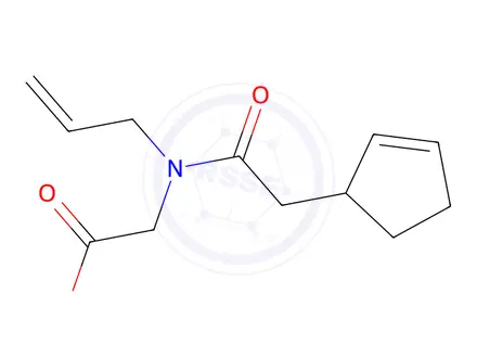 Chemical structure of n-Allyl-n-(2-(cyclopent-2-en-1-yl)acetyl)glycine