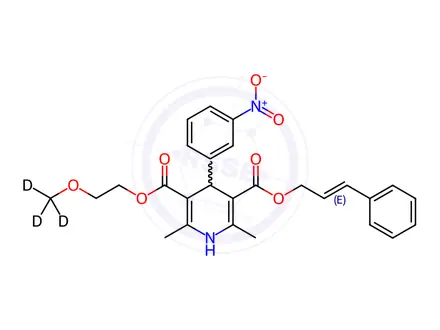Chemical structure of Cilnidipine-d3