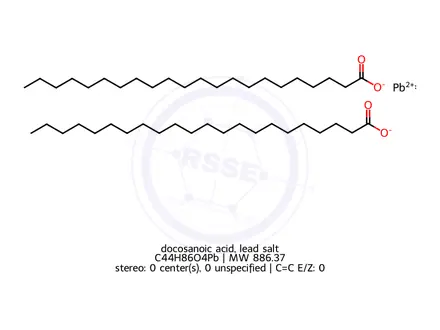 Chemical structure of docosanoic acid, lead salt