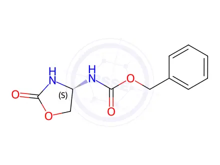 Chemical structure of (4S)-(2-Oxo-oxazolidin-4-yl)-acetic acid benzyl ester