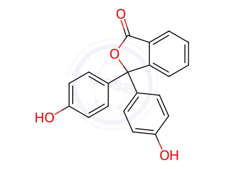 Chemical structure of Phenolphthalein