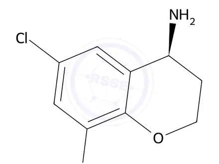 Chemical structure of (S)-6,8-dichlorochroman-4-amine