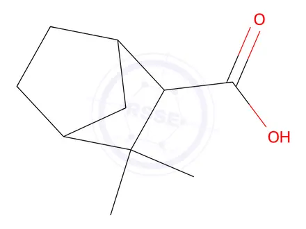 Chemical structure of exo-3,3-dimethylbicyclo[2.2.1]heptane-2-carboxylic acid