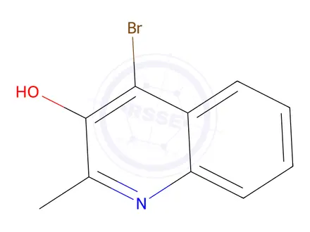 Chemical structure of 4-bromo-2-methylquinolin-3-ol
