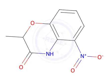 Chemical structure of 2-Methyl-5-nitro-2H-1,4-benzoxazin-3(4H)-one
