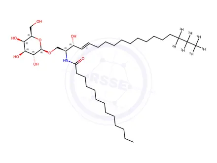 Chemical structure of C13 Galactosyl(β) Ceramide-d7 (d18:1-D7/13:0)