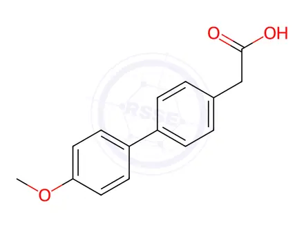 Chemical structure of [4-(4-Methoxyphenyl)phenyl]acetic acid