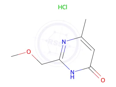 Chemical structure of 2-(Methoxymethyl)-6-methylpyrimidin-4(3H)-one hydrochloride
