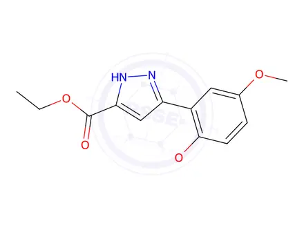 Chemical structure of Ethyl 5-(2,5-dimethoxyphenyl)-1H-pyrazole-3-carboxylate