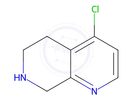 Chemical structure of 4-Chloro-5,6,7,8-tetrahydro-1,7-naphthyridine