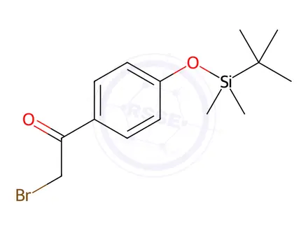 Chemical structure of 4-[[(tert-Butyl)dimethylsilyl]oxy]phenacyl Bromide