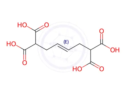 Chemical structure of Hex-3-Ene-1,1,6,6-Tetracarboxylic Acid