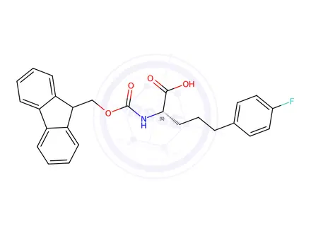 Chemical structure of Fmoc-(s)-2-amino-5-(4-fluorophenyl)pentanoic acid