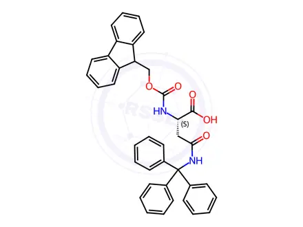 Chemical structure of Fmoc-Asn(Trt)-OH