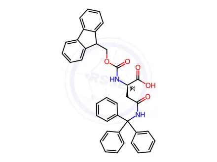 Chemical structure of Fmoc-D-Asn(Trt)-OH
