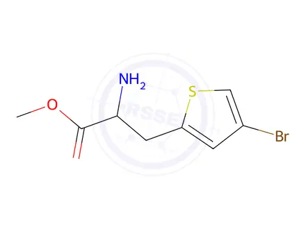 Chemical structure of Methyl 2-amino-3-(4-bromothiophen-2-yl)propanoate