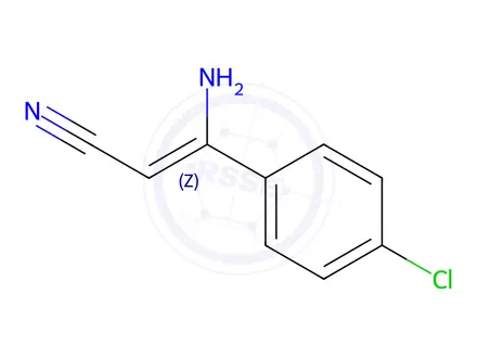 Chemical structure of 3-amino-3-(4-chlorophenyl)prop-2-enenitrile