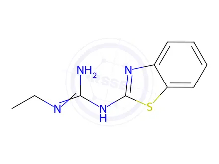 Chemical structure of Guanidine, 1-(2-benzothiazolyl)-3-ethyl-(8CI)