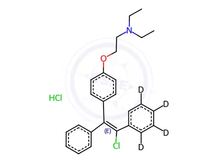 Chemical structure of trans-Clomiphene hydrochloride-[D5]