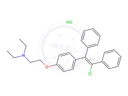 Chemical structure of Clomiphene Hydrochloride(Mixture of isomers)